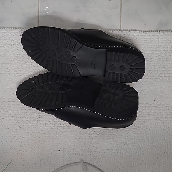 Kurt Geiger Women's Black Leather Rhinestone Shoes - Picture 3 of 6